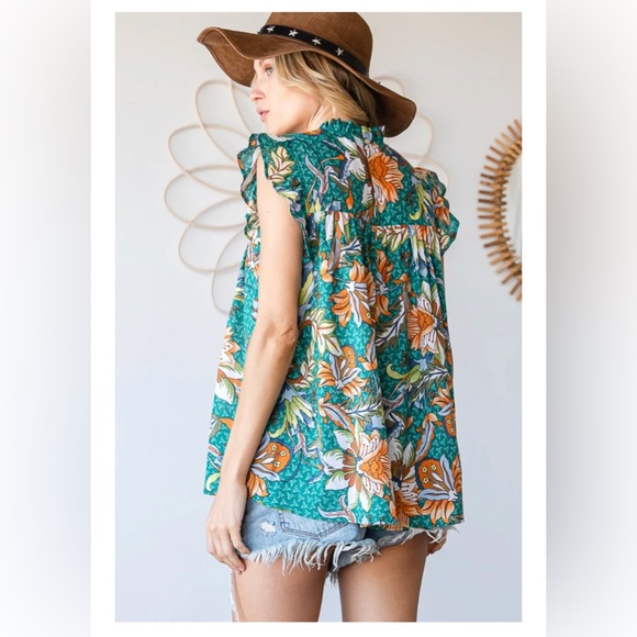 Floral Ruffled Blouse - Picture 3 of 4